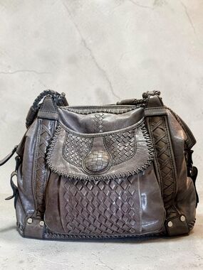 Vintage Lockheart Braided & Woven Leather Bag